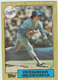 1987 Topps Baseball Cards      410     Fernando Valenzuela